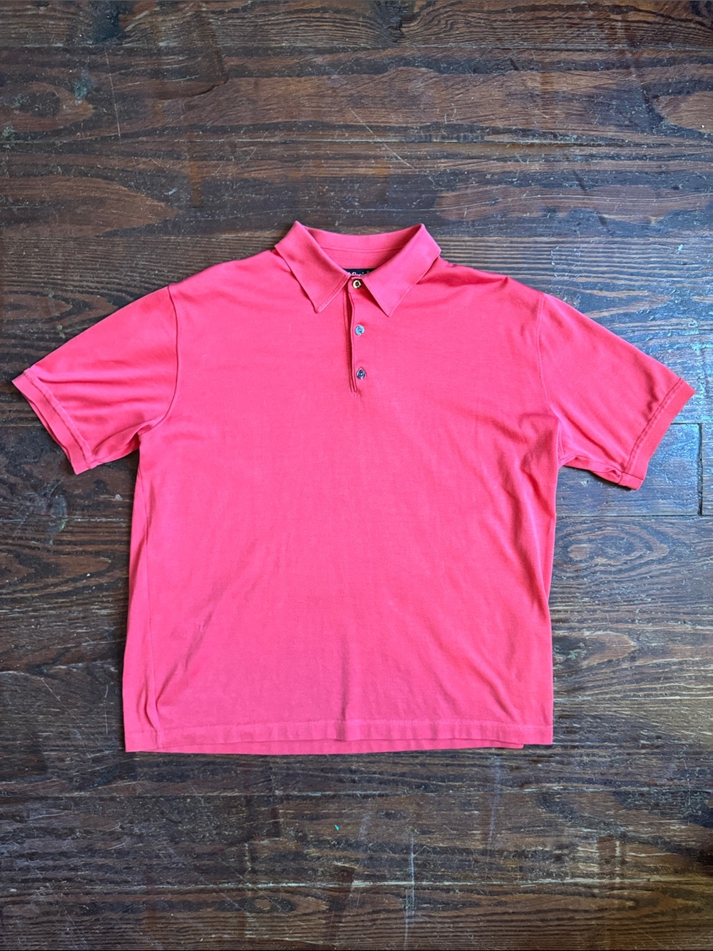 St. Croix Men's Short-Sleeve Polo in Coral Pink XL - Made In USA